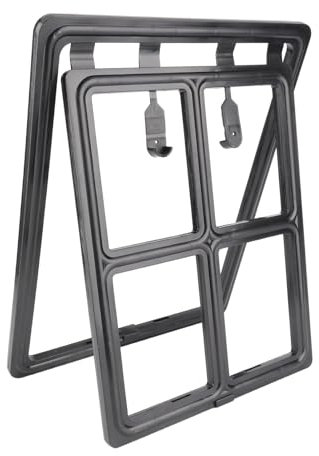 Porta per Zanzariera per Cani, Porta per Zanzariera Professionale con Accesso Gratuito, Installazione Facile e Durevole per Maialini Domestici per Finestra (Grande)