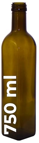 FERRAMENTA BONIFAZIO Set da 12 Bottiglie Olio Marasca Scura da 750 ml con Tappo Salvagoccia Ideale per di Olio, Liquori e Altri Liquidi Conservazione Sicura e Pratica