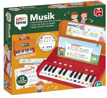 Ich lerne Musik - Musik-Lernspiele für Kinder - Noten Lernen und Melodien aufnehmen - Inklusive 12 Blättern mit beliebten Kinderliedern & praktischer Tragetasche - Für Kinder ab 5 Jahren