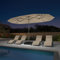 PURPLE LEAF 455 x 270 cm Sonnenschirm mit LED Groß, Doppelsonnenschirm XXL mit Kurbel Rechteckig Terrassenschirm für Balkon, Garten, Gestell Stahl, UV Schutz, Beige