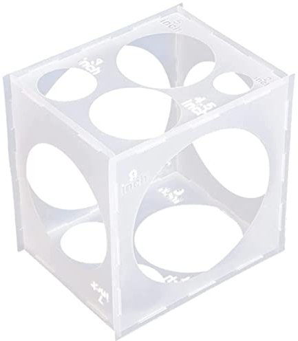 Plastic Size Measurement Tool Box Cube, 2-10 inch Balloon Sizer for Decoration, Birthday Wedding, Party