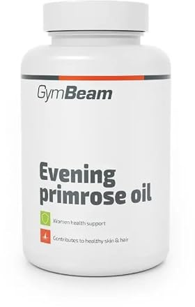GymBeam Olio di Enotera - contiene 500 mg di Olio di Enotera per capsula - con Vitamina E - Ricco di Acidi Grassi Essenziali - per la Salute di Pelle e Capelli - 90 capsule