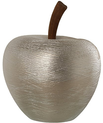 FIGURA MANZANA CERÁMICA PLATA50CM_°40X50CM