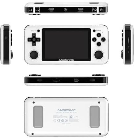 Pantalla IPS de 3.5 pulgadas RG351P portátil retro consola de juegos RK3326 blanco