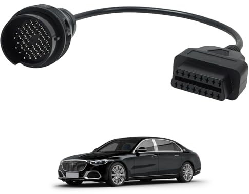 SRLWMYI Adaptateur de Diagnostic 38 Broches OBD2, connecteur OBD2 16 pin vers OBD1 38 pin pour Benz, Adaptateur de connecteur OBD Compatible avec Les véhicules Mercedes, câble de 30 cm