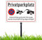 Felexdo Schild Privatparkplatz,35x25cm Parken Verboten mit Pfosten Aluminium Reflektierend Schilder Privatparkplatz Parkverbot Schild UV-beständig wasserfest