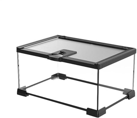 Miniatur-Reptilien-Glas-Terrarium, Reptilienkäfig, Schildkröten-Terrarium, Glasbox, anpassbar, kompakt, A-30 x 20 x 15 cm, B-30 x 20 x 20 cm, für Amphibien und Reptilien