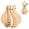LUMOOM Vase en bois pour bouquet de fleurs, puzzle en bois, vase en bois pour bouquet, roses, tulipes, tournesols, fleurs de cerisier (C)