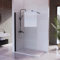 Mampara Ducha Fija 120 x 200 cm – Aluminio Negro Mate- Cristal de Seguridad Transparente 8 mm con Doble Tratamiento Antical – Ajustable de 118 a 120 cm - Eclíptica Home