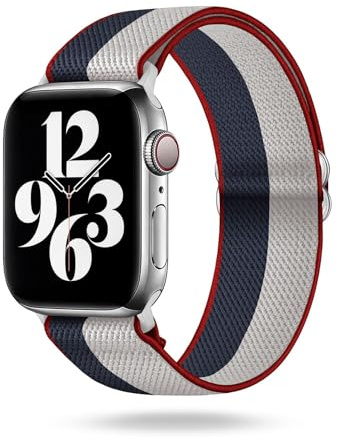 ONEFLOW Flex Loop Kompatibel mit Apple Armband Elastisch, Textil Stoff iWatch Armbänder Damen Herren Sport, Sportarmband Nylon Ersatz Watch Band Flexibel