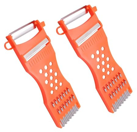 2 Pcs Multifunctional Vegetable Peeler with Double Head Stainless Steel Blade Kitchen Cooking Tool for Cucumber,Carrot,Potato