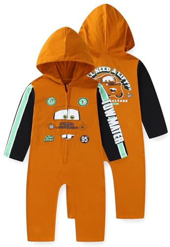 Disney Cars Tow Mater Hooded Boilersuit for Small and Large Kids, Brown, 5 Years