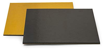 Decora 0932571 TORTENPLATTEN IM SET GOLD/SCHWARZ 28X28 CM