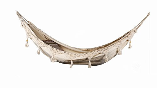 Lazy Rest Hängematte für Erwachsene - Organic Cotton Canvas - Doppelt verstärkte Seil - 120 kg Maxi - Ohne Kissenbezüge