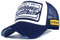 Trucker Mesh Baseballcap Awesome Distressed Snapback Vintage Used Look Retro Sommer Oldschool Kappe Mütze Cap Schirmmütze Basecap (Navy/weiß)