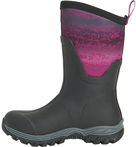 Muck Boots Damen Arctic Sport Mid Gummistiefel, Schwarz Magenta, 38EU