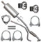 Adamot Mitteltopf Auspuff Mittelschalldämpfer für Opel Corsa D 4 IV 1.4