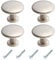 HARMAC HOUSE 4 Pieces Brushed Nickel Mushroom Cabinet Knobs - Kitchen Cupboard Door Drawer Pull Handles for Dresser, Bathroom, Wardrobe - Steel Furniture Hardware