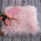 Sibba Kunstfell Teppich Stuhlkissen 30 cm quadratisch Mini-Bezug Sitzkissen Teppich Matte Weich Flauschig für Wohnzimmer Schlafzimmer Sofa Nagelkunst Fotografie Hintergrund Spind Dekor (Rosa)