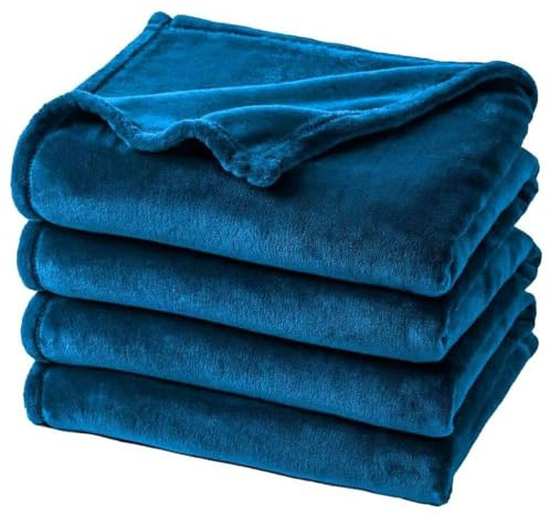 Faux Fur Mink Throw Luxury Super Soft Plain Bed Sofa Settee Throw Blanket options (Ocean Blue, 150X200CM)