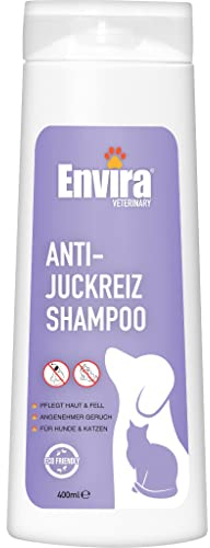 Envira Anti-Juckreiz Shampoo für Hunde & Katzen - Gegen Juckreiz & Schuppen - Spendet der Haut Feuchtigkeit & pflegt das Fell - 400 ml