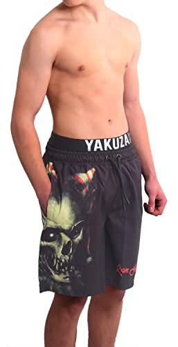 Yakuza Herren Dead Clown Badeshorts, Schwarz, L