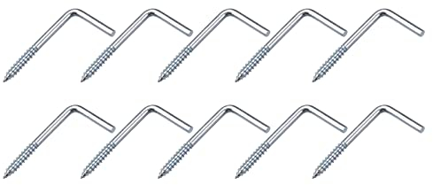 METALLIXITY 20Stk L Form Haken (50mm/1.97) Decke Haken Metall Rechtwinklig Haken - für Hängende Außentasse Haken Bad Küche Wand Möbel Verbindung