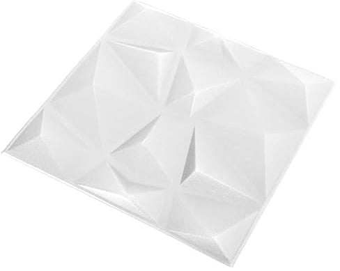 vidaXL 3D Wall Panels 24 pcs, Diamond White, Easy to Install, Water-Resistant EPS Material for Interior Decoration, Ideal for Home or Commercial Use