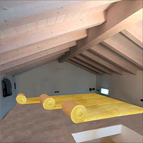 FUTURAZeta® - Isolamento Caldo e Freddo Lana Isolante Inverno - Estate Spessore 6 cm Rotolo 15 mq Isolamento Termico Coibentazione Soffitto