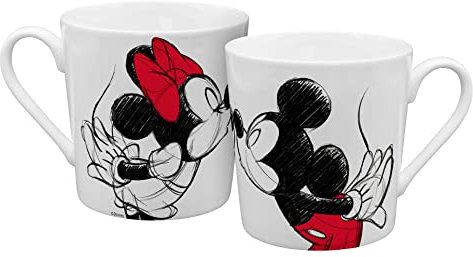 Disney Tasse Mickey & Minnie Kiss Sketch