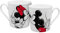 Disney Mickey & Minnie Tasse Kiss Sketch - weiß/schwarz/rot, aus Porzellan, in Geschenkverpackung - für Valentinstag Jahrestag uvm. - Lieferumfang 1 Tasse