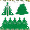 CHRI 12 STK Tischdeko Weihnachten, Bestecktaschen Filz Weihnachtsdeko Tisch Weihnachtsgeschirr Deko Weihnachtsbaum (Grün)
