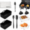 10 Pezzi Accessori Per Friggitrice Ad Aria,Silicone Per Friggitrice Ad Aria Accessori,per Ninja Foodi AF400EU AF300EU 7.6L-9.5L e altre friggitrici ad aria doppia zona
