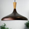 bamyum Champion Pendelleuchte aus Holz, 35 cm Hängelampe Metall E27 Moderne Esstisch Lampe, Skandinavisch Pendellampe für Schlafzimmer Wohnzimmer Küche Esstisch, Küchenlampe Hängend Teuton