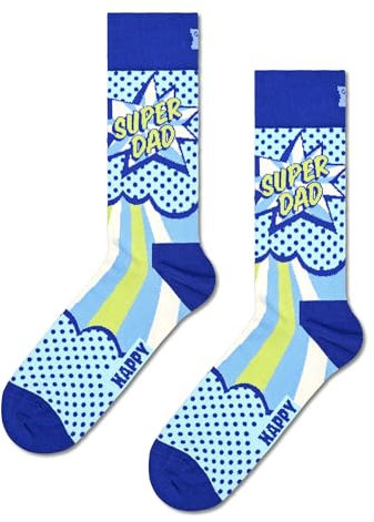Happy Socks Crew-Socken „Dad“, Socken für Damen und Herren, 7-11