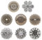 Cardigan Clip Vintage Klein,Forreen 8 Stück Strickjacke Clip Rund Metall Pullover Schal Clips Elegante Charme Pullover Clips Moden Blumen Brosche Clips für Frauen und Mädchen