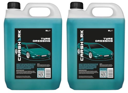 CARSHARK Tyre Dressing 2 x 5 Litre, High Performance Formula, Deep Shine, UV Protection