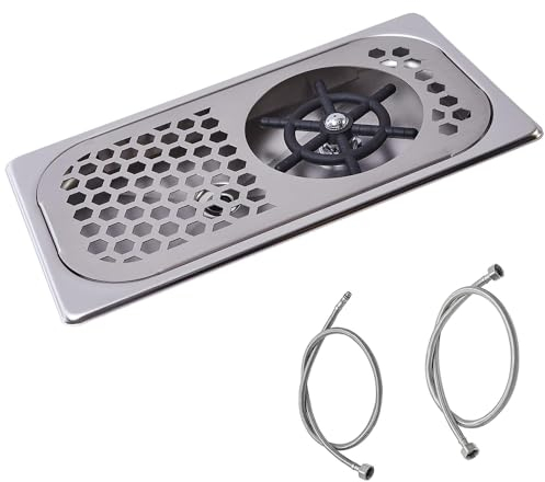 lavabicchieri lavandino,Lavabicchieri Automatico,Cup Washer per Lavelli da Cucin,42.5cm Diametro Rondella di Vetro Sciacquatrice Rondella Automatica,per Negozi di tè Bar Ristoranti di Casa