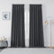 Joydeco Vorhänge mit Kräuselband Gardinen Blickdichte 2er Set Schienenvorhang Verdunkelung Wärmeschutzvorhang Übergardinen Hakengardinen Lärmschutz Wohnzimmer H245xB132 cm Dunkelgrau