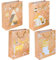 Große Geschenktüten für Weihnachten – 4 hochwertige Goldfolien-geprägte Papier-Geschenktüten mit Griffen, 26 x 32 x 12 cm