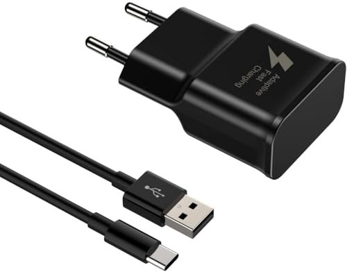 Chargeur Rapide USB, pour Samsung Galaxy S9 S8 S10 S10+ S20 S20 S21 S22 S23 FE A04S A14 A13 A12 A22 A23 A33 A34 A51 A52 A53 A54 A05S, Chargeur Rapide de Remplacement d'origine + câble Type-C de 1,5 m