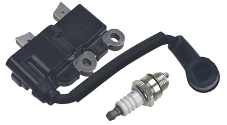 AOIUU Passend for RYO-BI RY251PH RY252CS RY253SS RY254BC Rasentrimmer Freischneider 291337001 Zündspule mit Zündkerzen-Set
