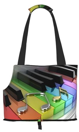 Pet-Piano Key Print tragbare Tasche, leicht und atmungsaktiv, geeignet zum Mitnehmen kleiner Haustiere.