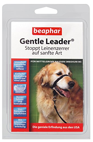 Gentle Leader® für Hunde | Erziehnungshilfe für Leinenzerrer | Besser führen & kontrollieren | Trainings-Halsband für Hunde | Farbe: Schwarz | Größe M