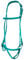 Karlslund Trense SuperStrap Hannoveran Bridle, Turquoise/Chrome, k323-tur-chr