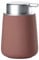 Zone Denmark Nova Seifenspender fürs Badezimmer, Spender aus Porzellan für Handseife/Flüssigseife, Durchm. 8 cm, Höhe 11,5 cm, Fassungsvermögen 250 ml, Peach Red