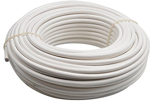 Schlauchleitung H03VV-F 2x0,75mm² 25m PVC rund weiß