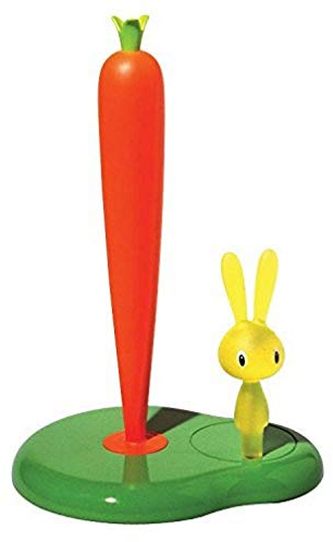 Alessi ASG42 GR Bunny & Carrot Portarotolo da Cucina in Resina Termoplastica, Verde
