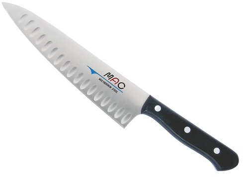 Kochmesser mit Kullenschliff, 20 cm, MAC CHEF Serie, Japan
