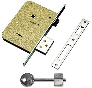 Cr Serrature 5000 Serratura da Infilare, Doppia Mappa, con Scrocco, 60 mm